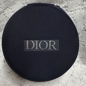 Dior Black Round Cosmetic Bag